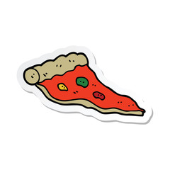 sticker of a cartoon pizza