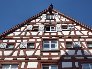 Pfullendorf, Germany. Old half timber house in the historical city center