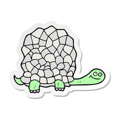 sticker of a cartoon tortoise