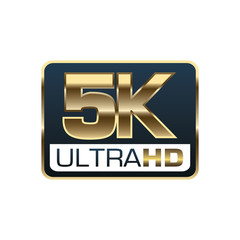 5K UltraHD Gold Logo - Vector