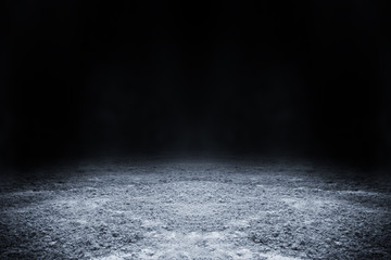 Empty surface of ground pattern with black backdrop wallpaper. - 252167537