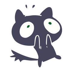 cartoon kawaii of a shocked cat