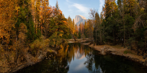 Beautiful American Landscape in Yosemite National Park, California, United States.