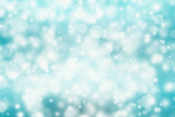 white circle on blue blur abstract background. bokeh Christmas blurred beautiful shiny Christmas lights