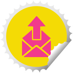circular peeling sticker cartoon email sign