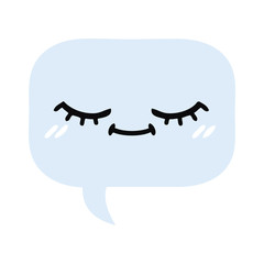 flat color retro cartoon speech bubble