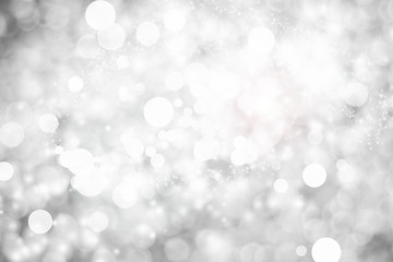 Naklejka na ściany i meble white blur abstract background. bokeh christmas blurred beautiful shiny Christmas lights