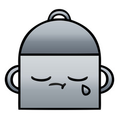 gradient shaded cartoon cooking pot