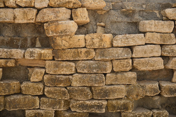 Ancient tone block wall. For design, banner and layout