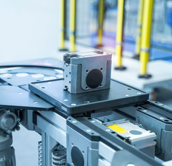 Robotic and Automation system control application on automate robot conveyor product line