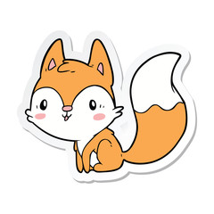 sticker of a cartoon fox