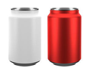 3D rendering of 330 ml aluminum soda standard can isolated on whiteblackground with cliping path.