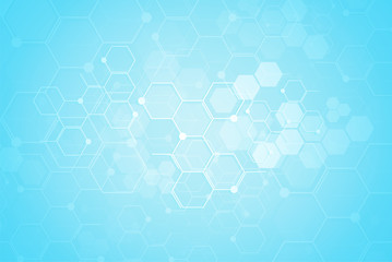 Medical background design. Geometric abstract background with hexagons.