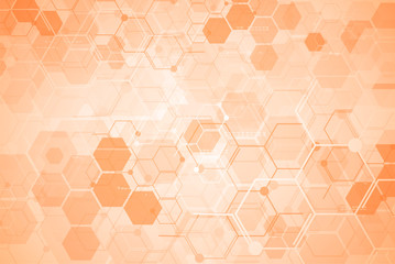 Fototapeta premium Medical background design. Geometric abstract background with hexagons.