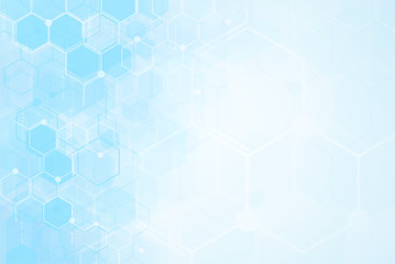 Medical background design. Geometric abstract background with hexagons.