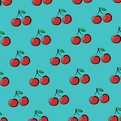 Line Cherry Vector