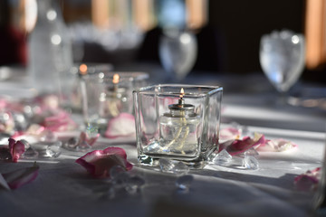 Candles wedding decorations.