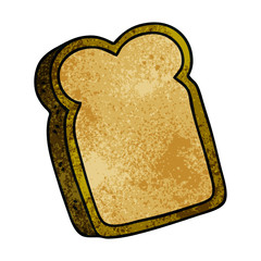 quirky hand drawn cartoon slice of bread