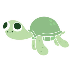 quirky hand drawn cartoon turtle
