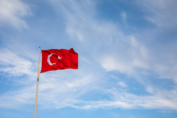 Turkey flag Istanbul Turkey