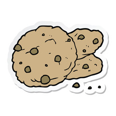 sticker of a cartoon cookies