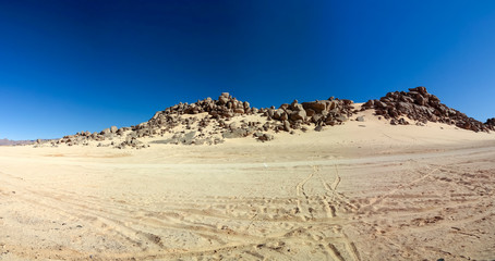 desert landscape El Berdj canyon in Tassili NAjjer National Park, Algeria