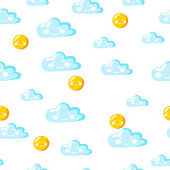  vector cloud pattern illustration on white background