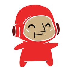 cartoon of an older astronaut