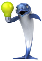 Fun dolphin - 3D Illustration