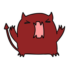 cartoon of a cute kawaii devil