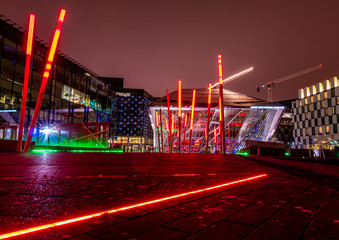 Fototapeta premium Światła Docklands w Dublinie