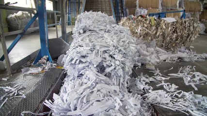 Waste paper recycling mill