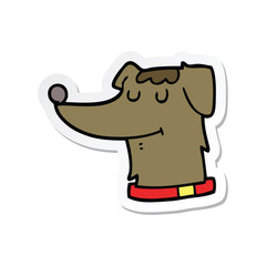 sticker of a cartoon dog