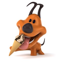 Fun dog - 3D Illustration