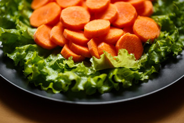 carrot sliced ​​on a plate