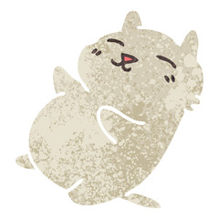 quirky retro illustration style cartoon cat