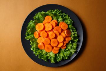 carrot sliced ​​on a plate