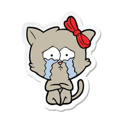 Fototapeta premium sticker of a cartoon cat