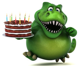 Fun Trex - 3D Illustration © Julien Tromeur