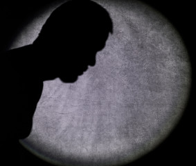 silhouette of a man's shadow