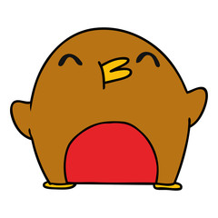 cartoon cute kawaii red robin