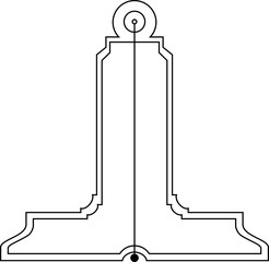 Masonic symbol of Senior Warden for Blue Lodge Freemasonry