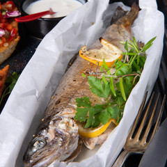 the perfectly baked oven trout with lemon and herbs