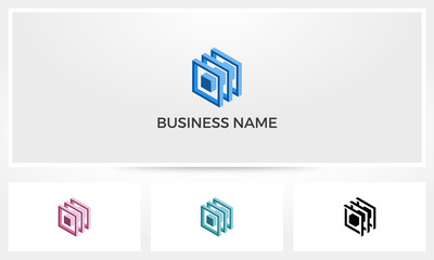 Frame Tunnel Block Rectangle Logo