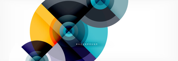 Obraz premium Geometrycznego okręgu abstrakcjonistyczny tło, kreatywnie geometryczna tapeta.
