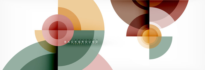 Fototapeta premium Round circles and triangles abstract background