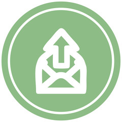 send email circular icon