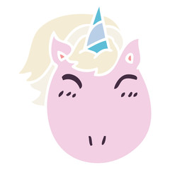 quirky hand drawn cartoon unicorn