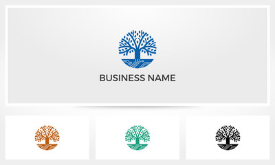 Tree Digital Roots Logo
