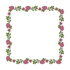 Vector illustration beautiful leaf wreath frames hand drawn